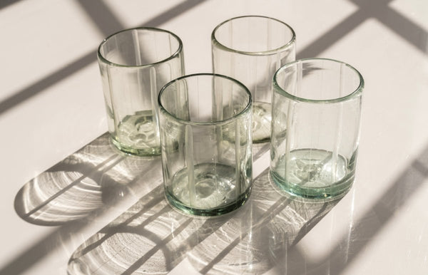 Striped Rocks Glass, Set of 4 - Liza Pruitt