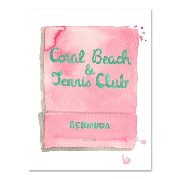 Coral Beach Club Matchbook - Liza Pruitt