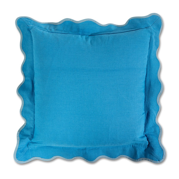 Darcy Linen Pillow - Peacock + Aqua - Liza Pruitt