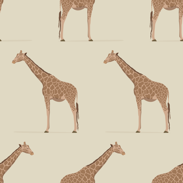 Giraffe Light Tan Wallpaper - Liza Pruitt