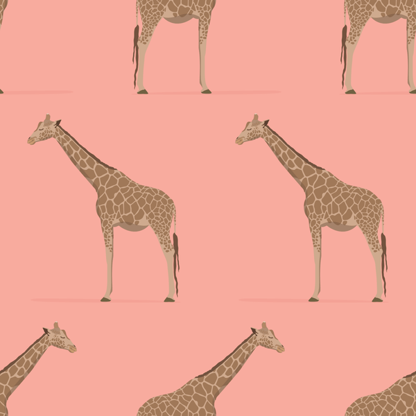 Giraffe Pink Wallpaper - Liza Pruitt