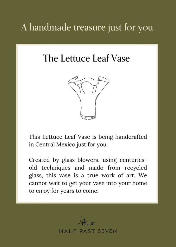 Lettuce Leaf Vase in Electric Amber - Liza Pruitt