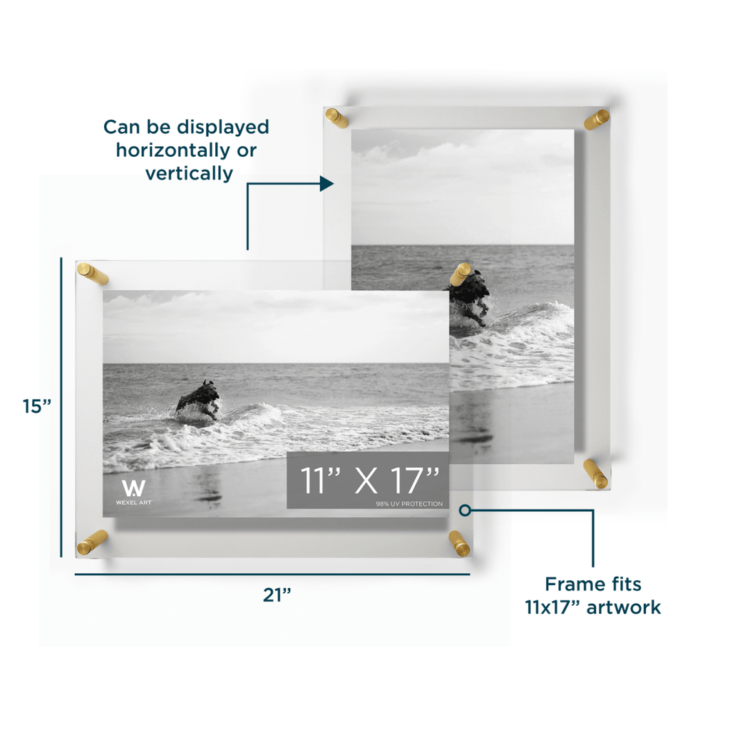 11x17" Modern UV-Grade Acrylic Floating Wall Frame - Liza Pruitt