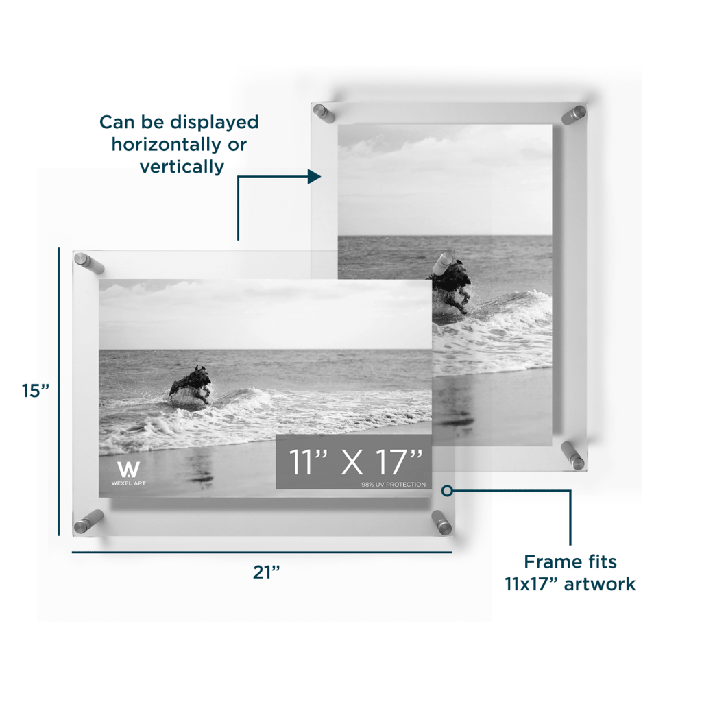 11x17" Modern UV-Grade Acrylic Floating Wall Frame - Liza Pruitt
