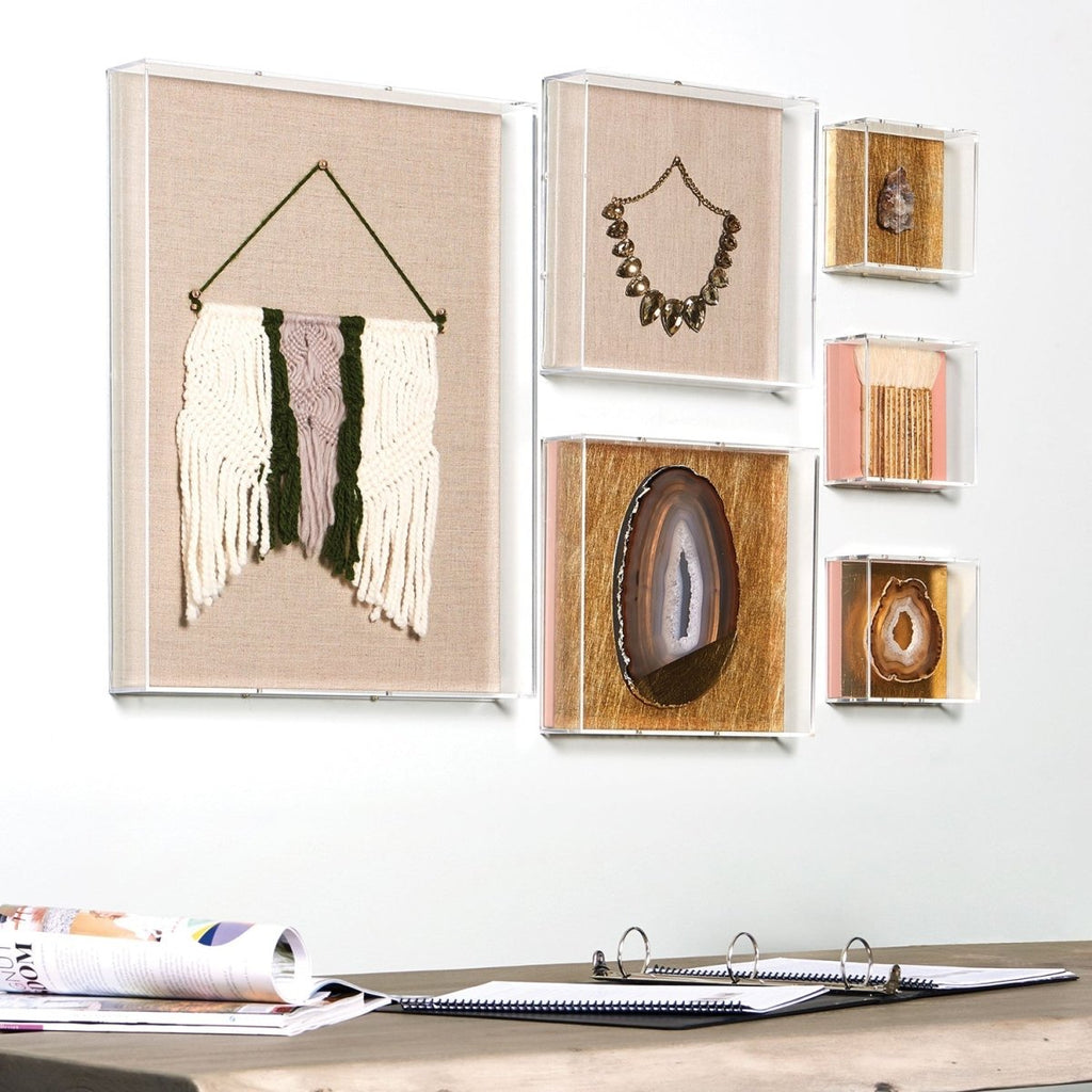 16" x 20" x 3" Modern UV - Grade Acrylic Shadowbox with Linen Canvas - Liza Pruitt