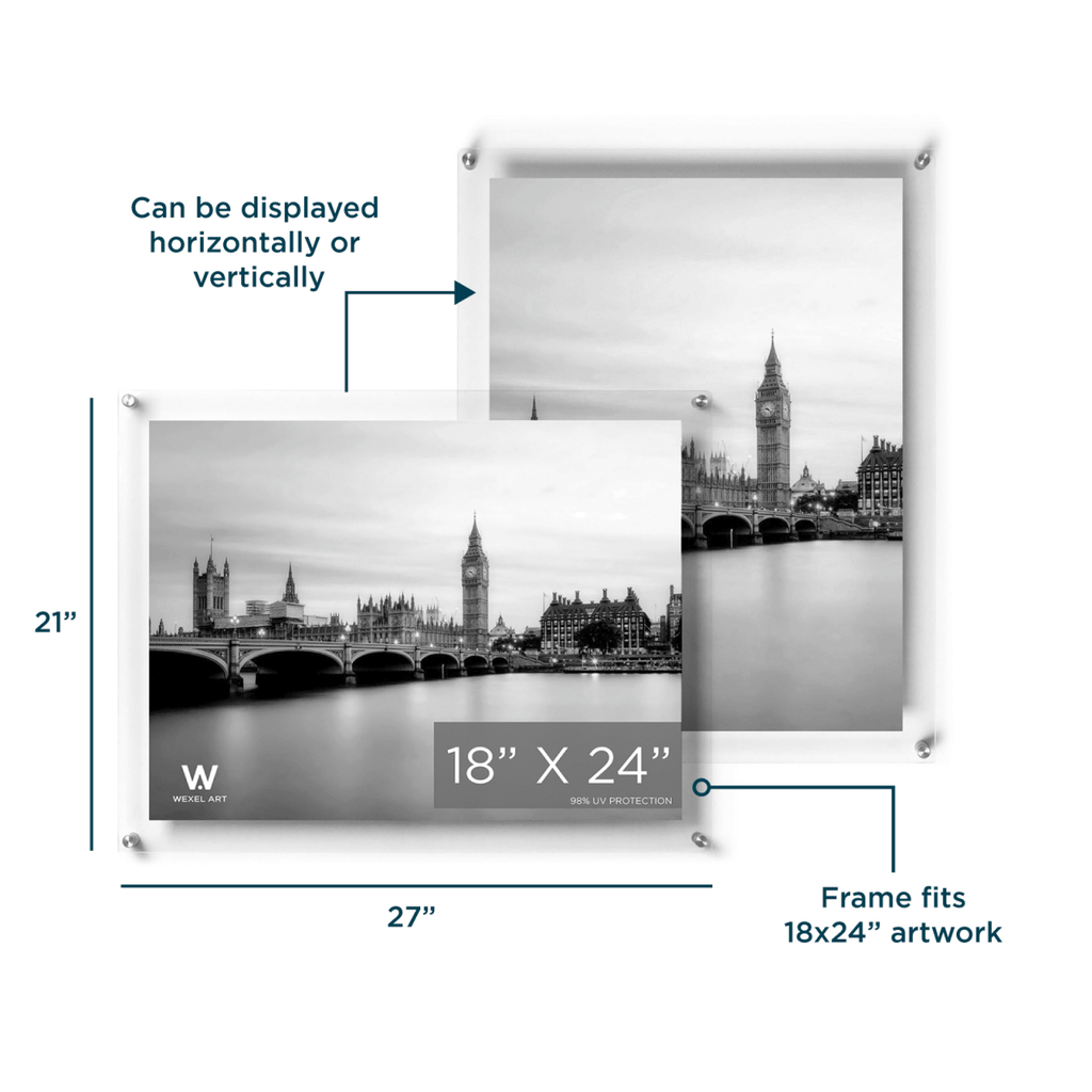 18x24" Modern UV-Grade Acrylic Floating Wall Frame - Liza Pruitt