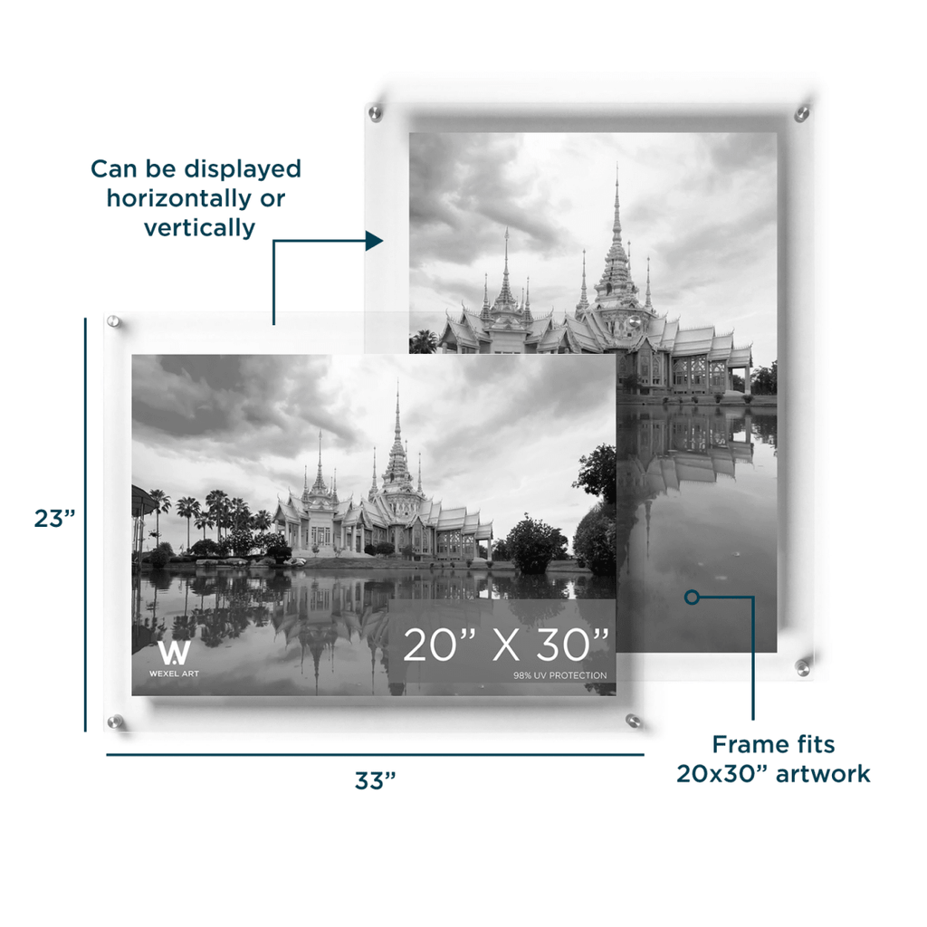 20x30" Modern UV-Grade Acrylic Floating Wall Frame - Liza Pruitt