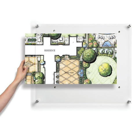 27" x 39" Easy Change Lucite Float Frame + Magnets for 24" x 36" Art - Liza Pruitt