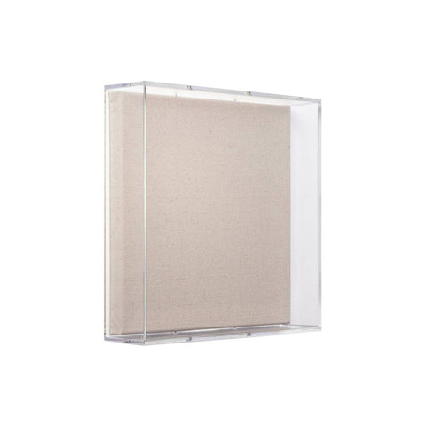30" x 30" x 3" Modern UV - Grade Acrylic Shadowbox with Linen Canvas - Liza Pruitt