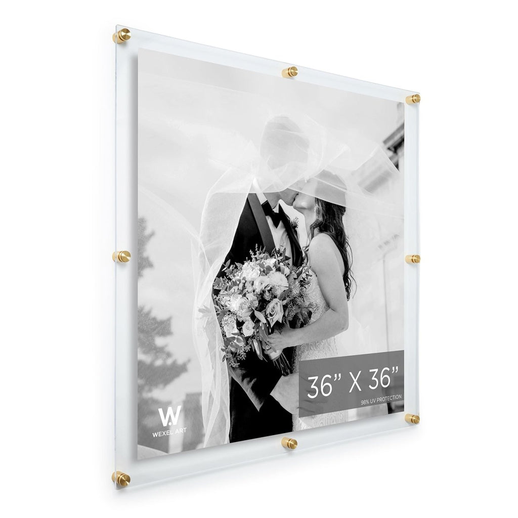 36x36" Floating Clear Acrylic Scarf Frame (Frame Size 40x40") - Liza Pruitt