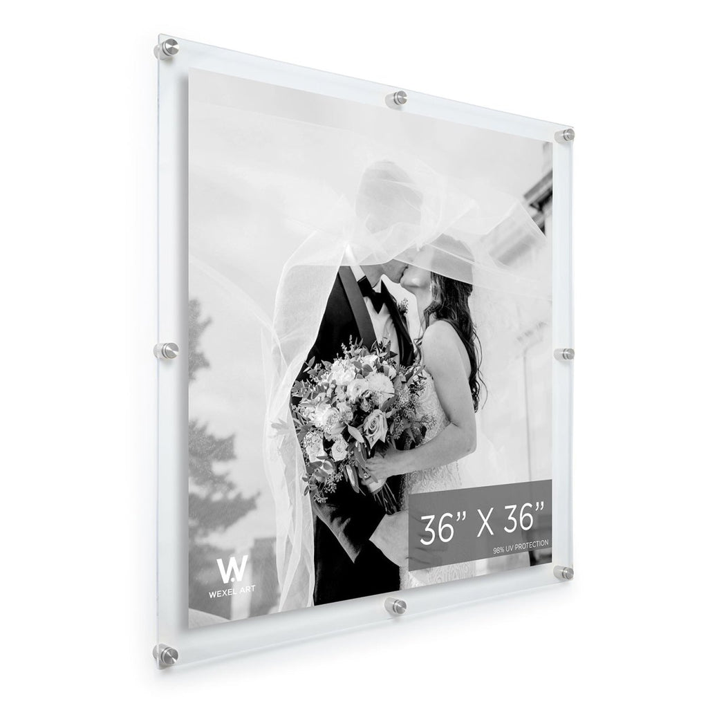 36x36" Floating Clear Acrylic Scarf Frame (Frame Size 40x40") - Liza Pruitt