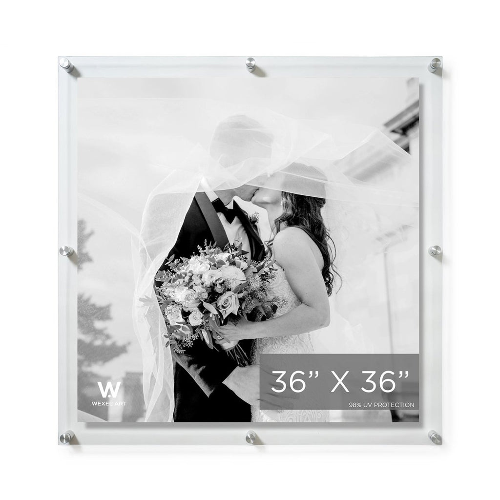 36x36" Floating Clear Acrylic Scarf Frame (Frame Size 40x40") - Liza Pruitt