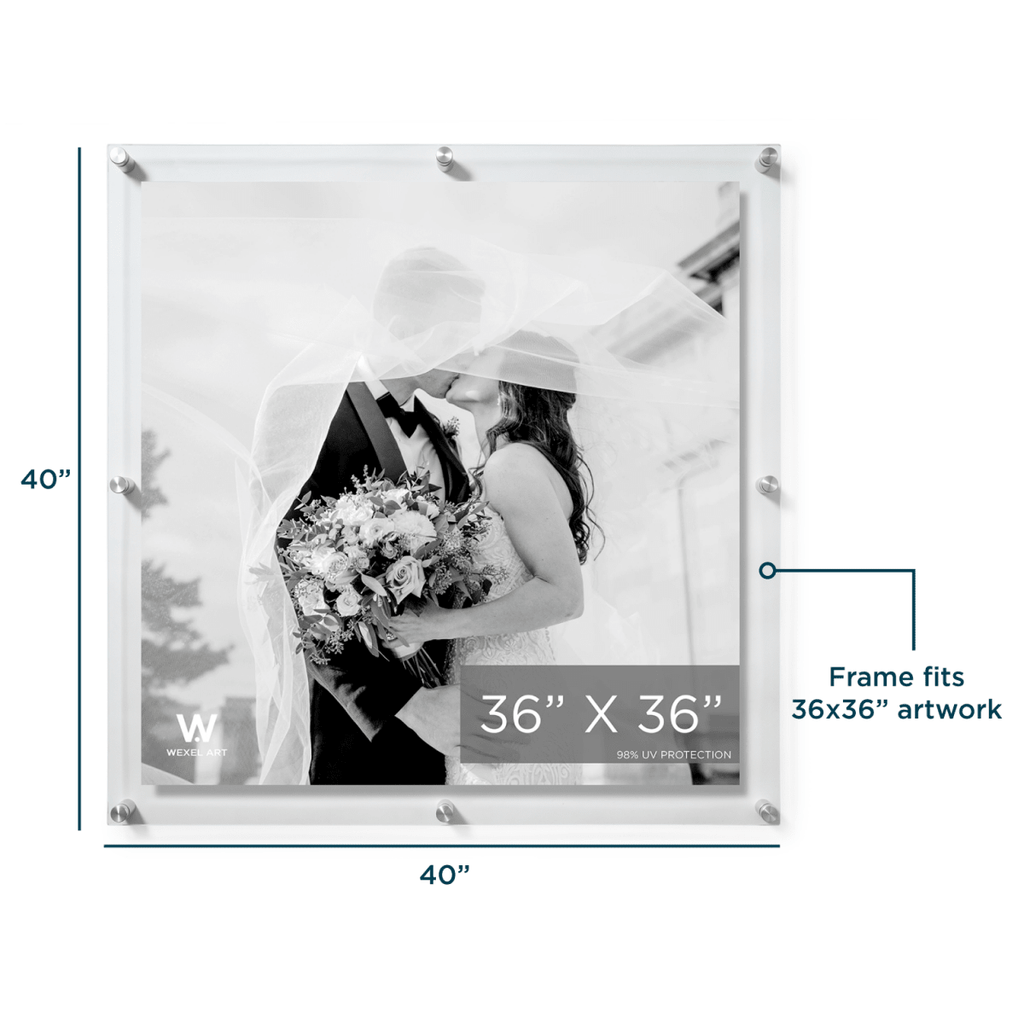 36x36" Modern UV-Grade Acrylic Floating Wall Frame - Liza Pruitt