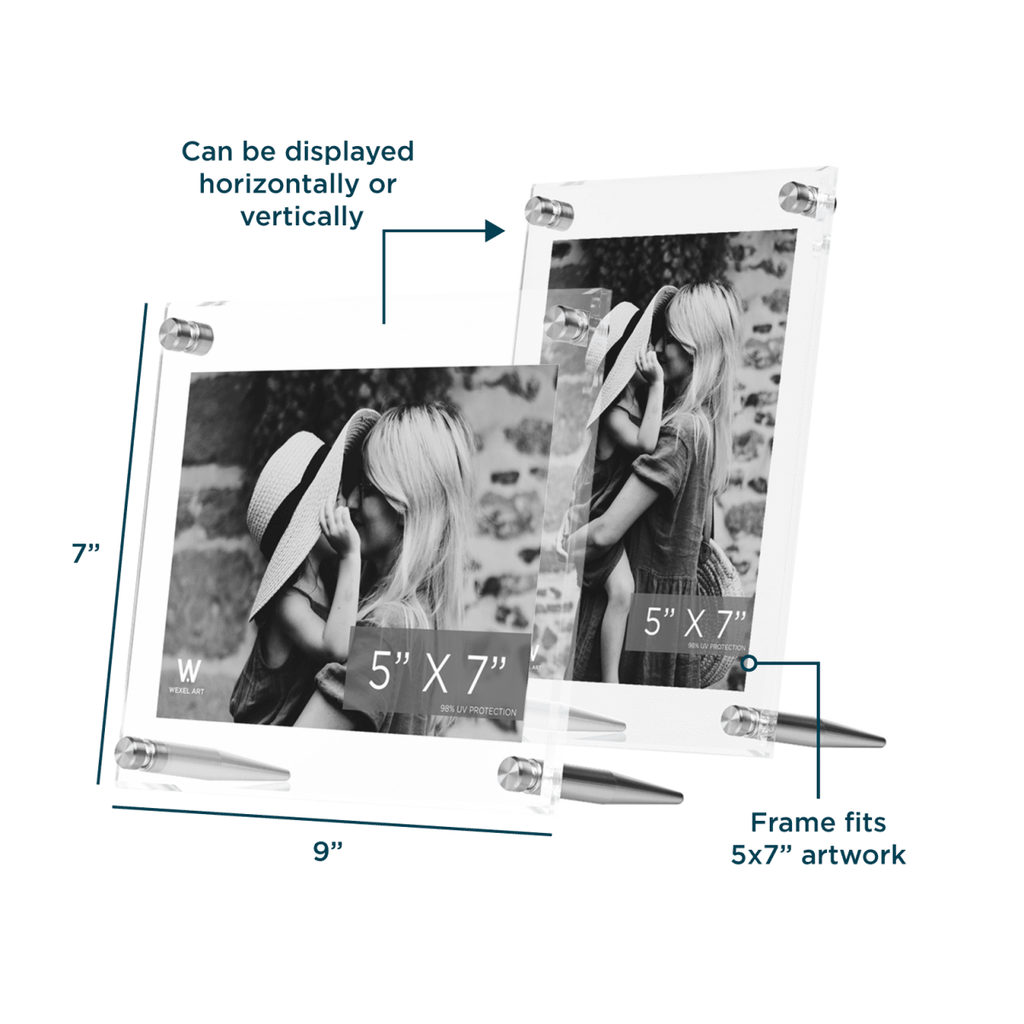 5x7" Acrylic Bevel Tabletop Float Frame - Liza Pruitt
