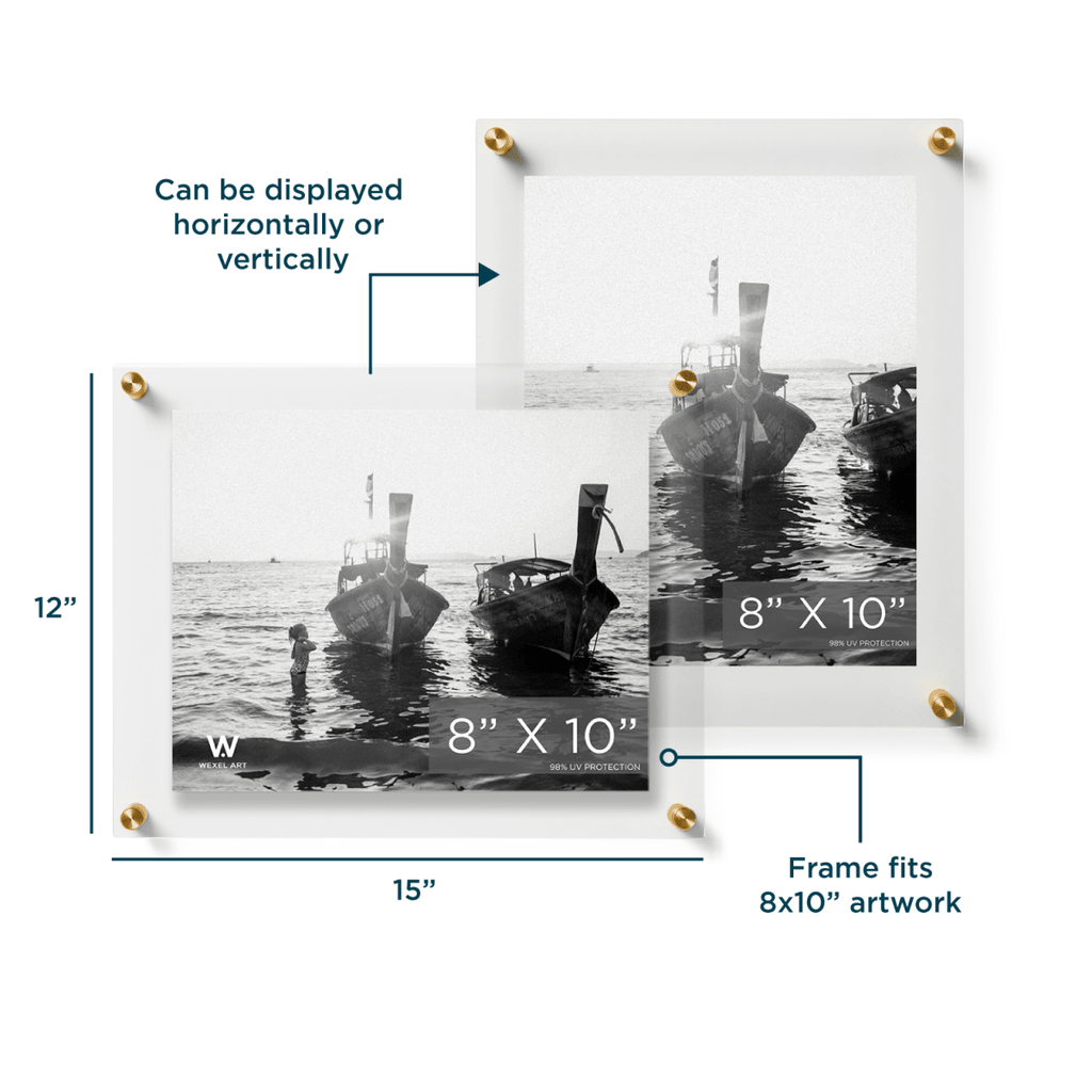 8x10" Modern UV-Grade Acrylic Floating Wall Frame - Liza Pruitt