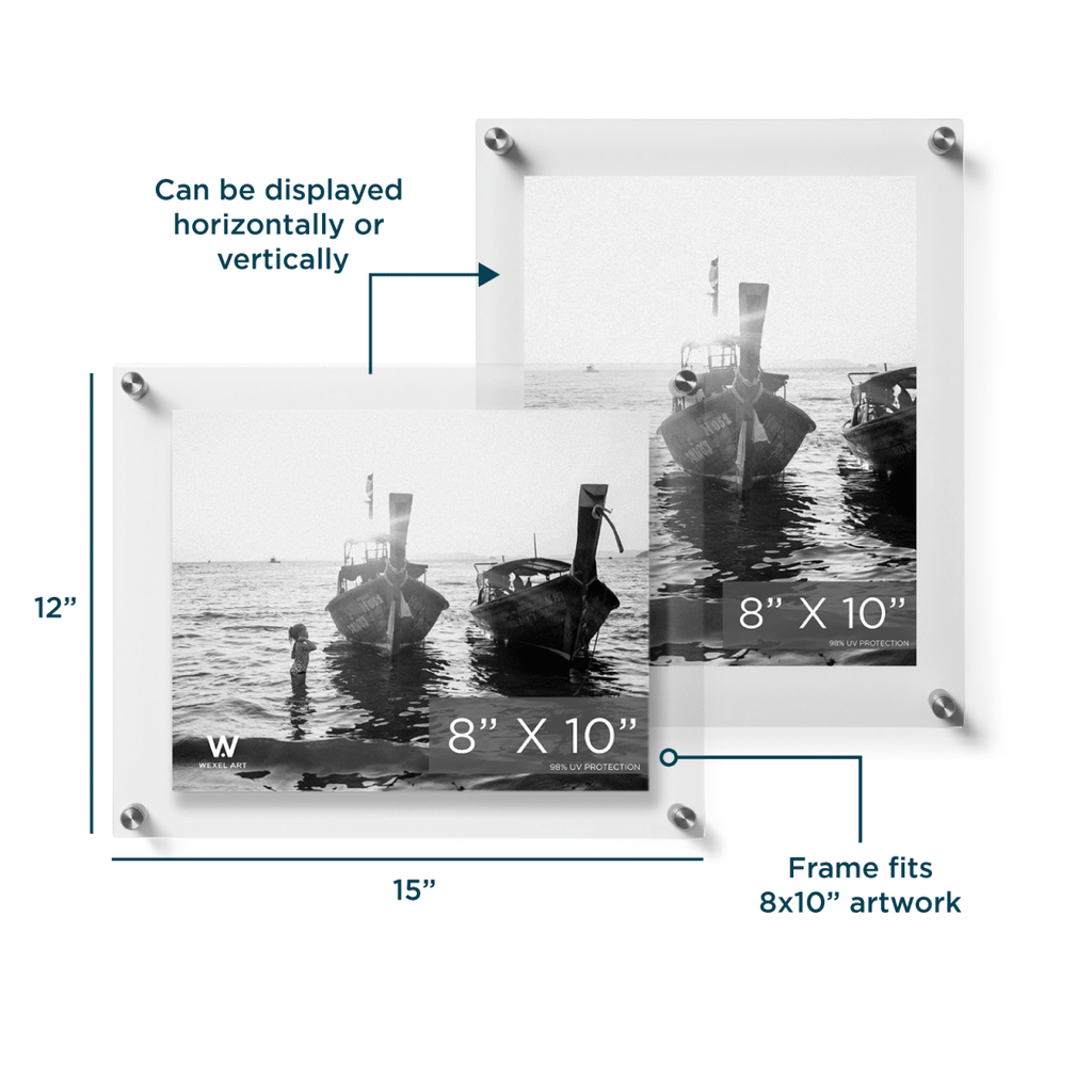 8x10" Modern UV-Grade Acrylic Floating Wall Frame - Liza Pruitt