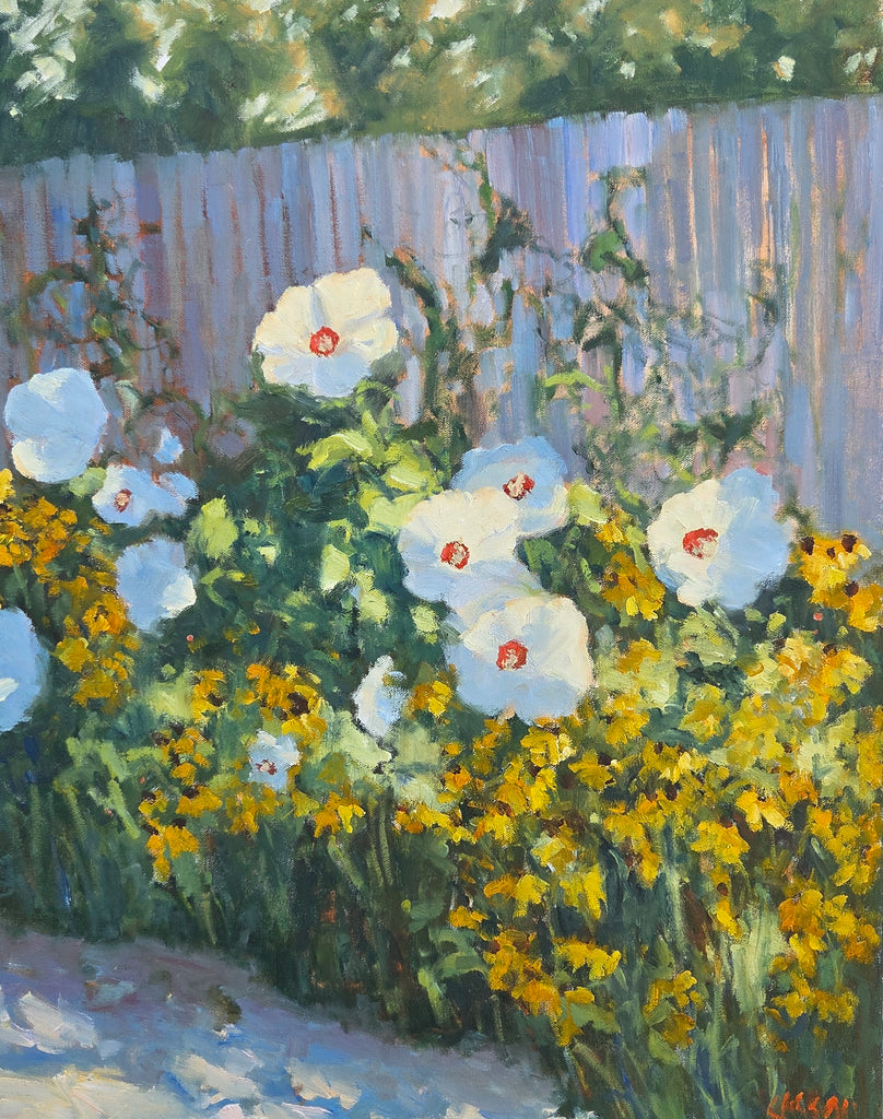 Alleyway Flowers | 30" h x 24" w - Liza Pruitt Art