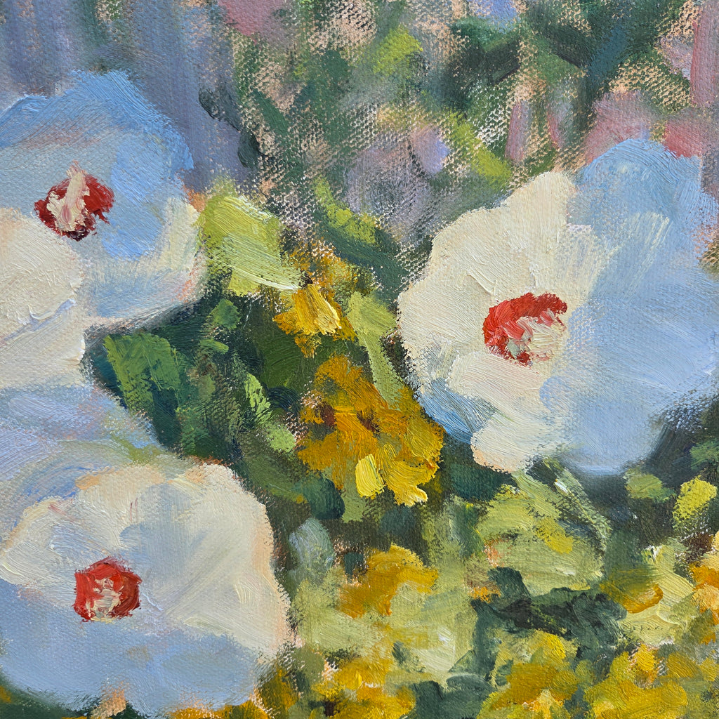 Alleyway Flowers | 30" h x 24" w - Liza Pruitt Art