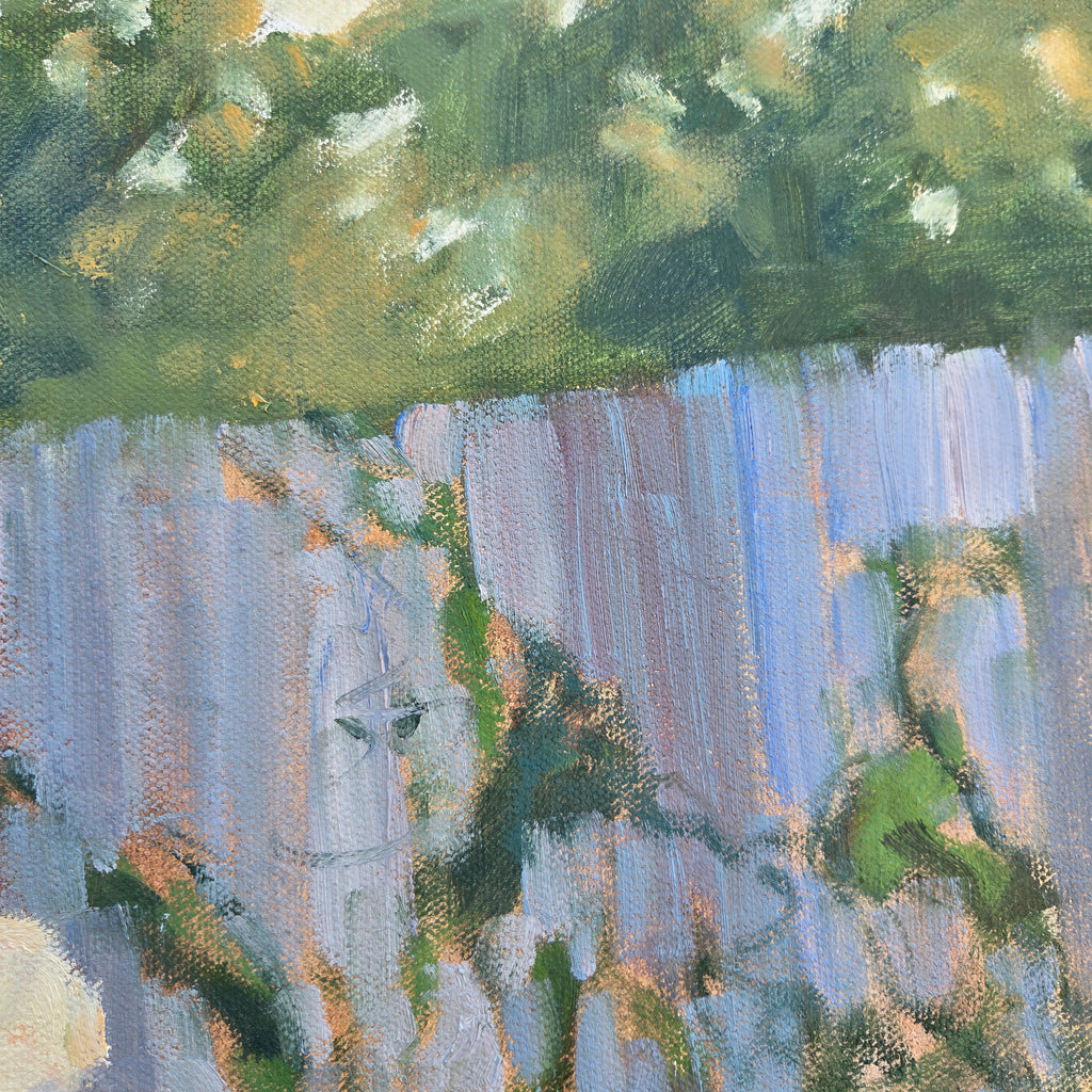 Alleyway Flowers | 30" h x 24" w - Liza Pruitt Art
