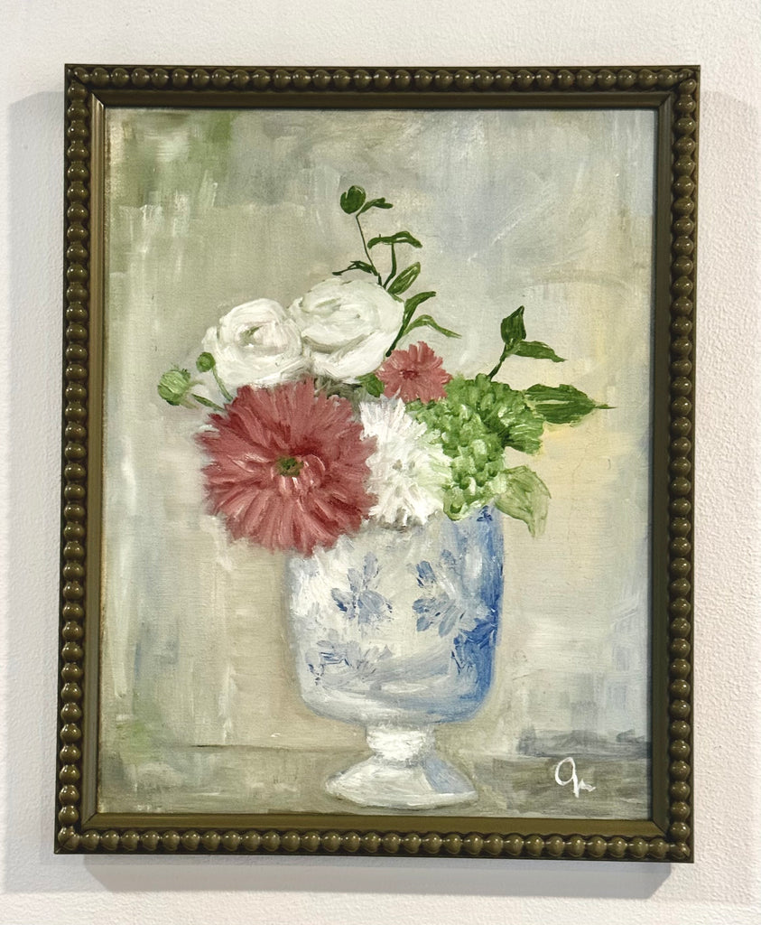 Botanical and Chinoiserie | 14" h x 11" w - Liza Pruitt Art