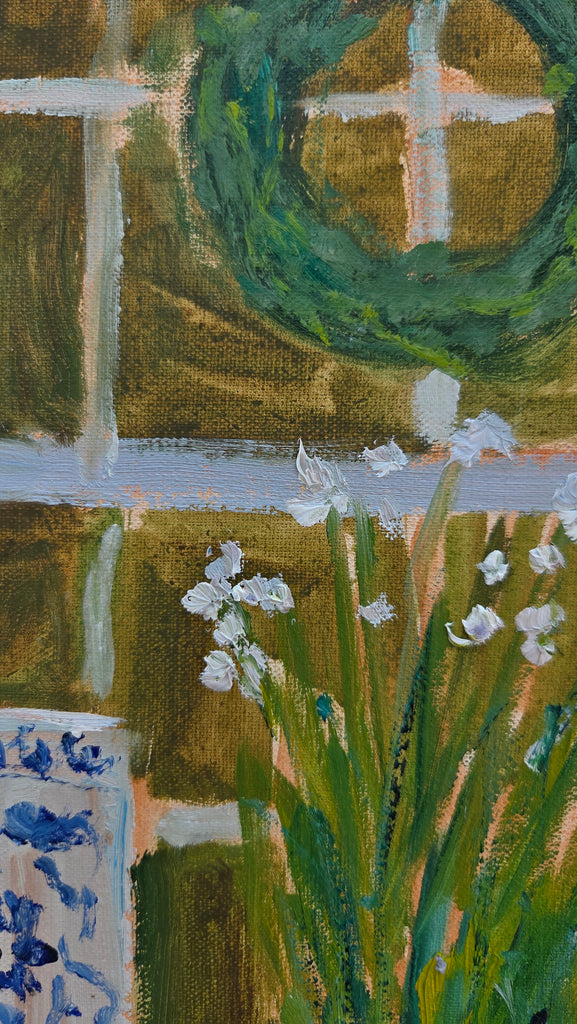Chinoiserie and Paperwhites | 14" h x 11" w - Liza Pruitt Art