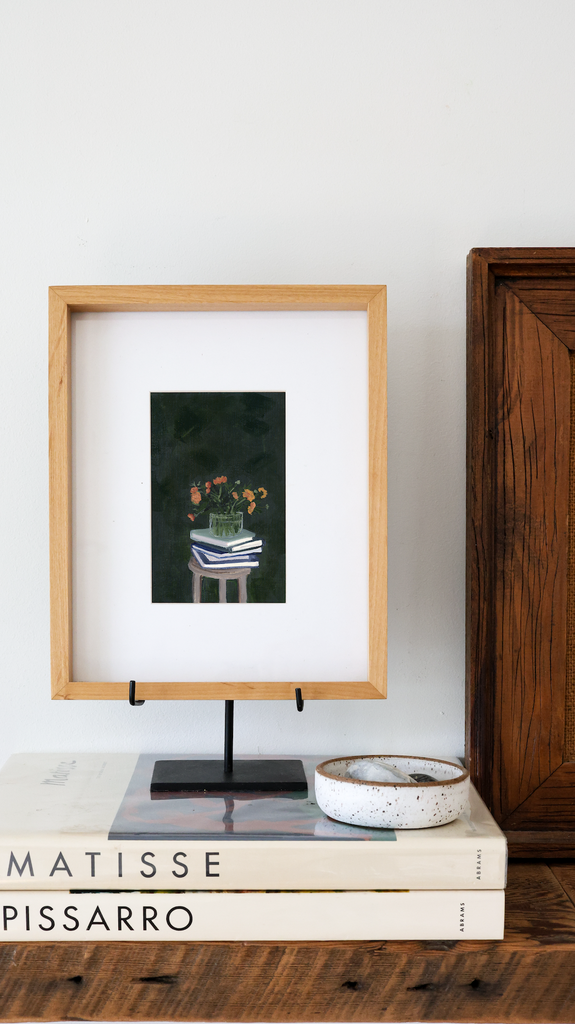 Flowers and Books | 7" h x 5" w - Liza Pruitt Art