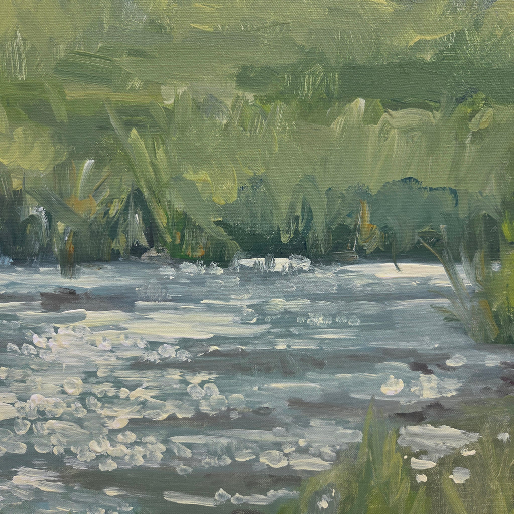 Glistening Marsh Creek | 36" h x 36" w - Liza Pruitt Art