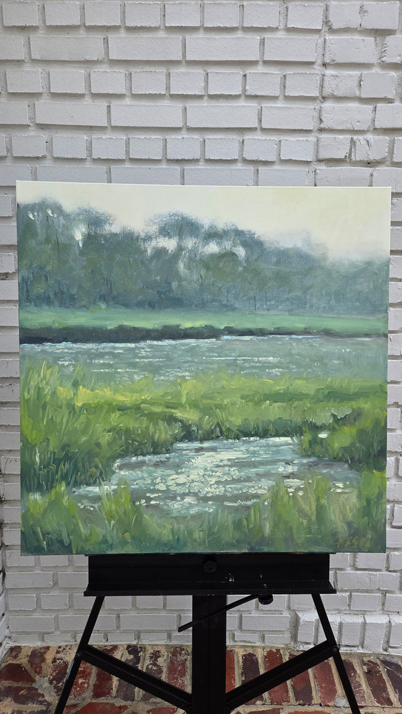 Glistening Marsh Creek | 36" h x 36" w - Liza Pruitt Art