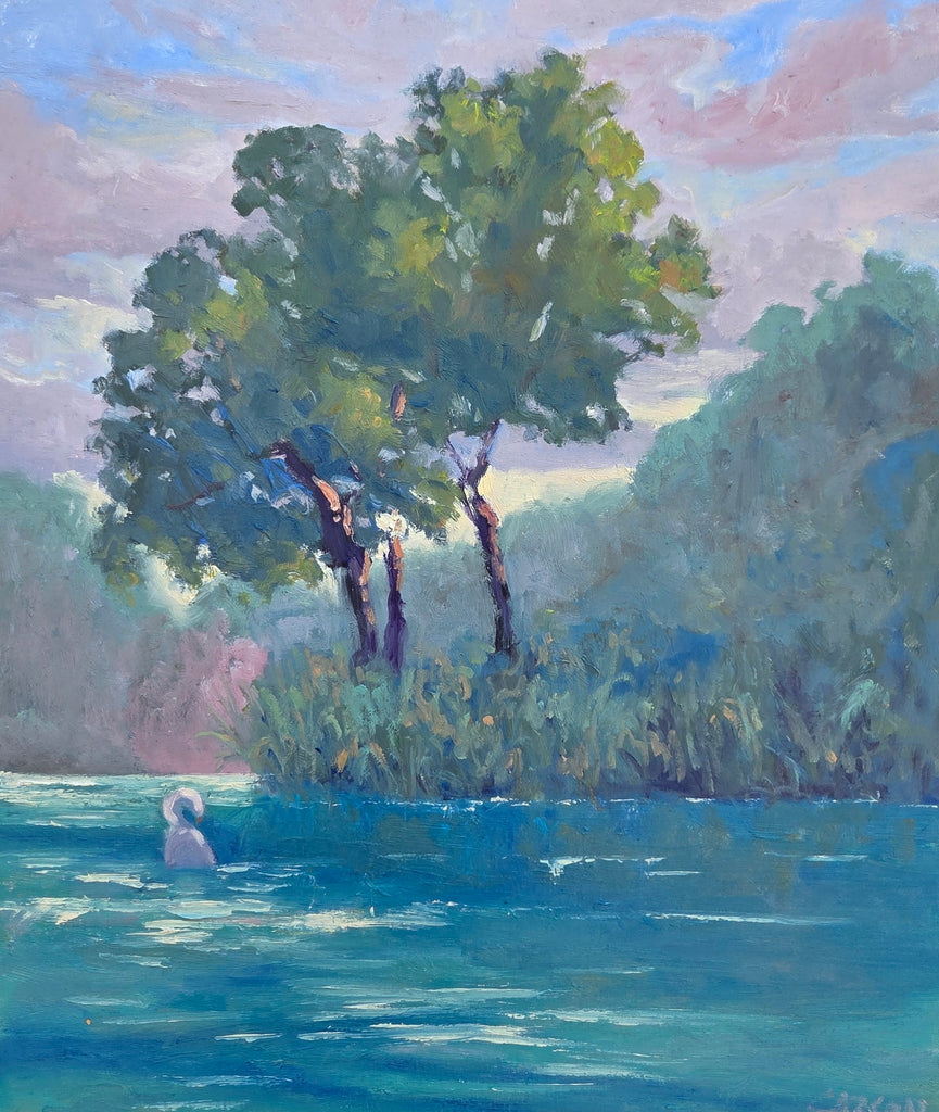 Goldern Glide | 24" h x 20" w - Liza Pruitt Art