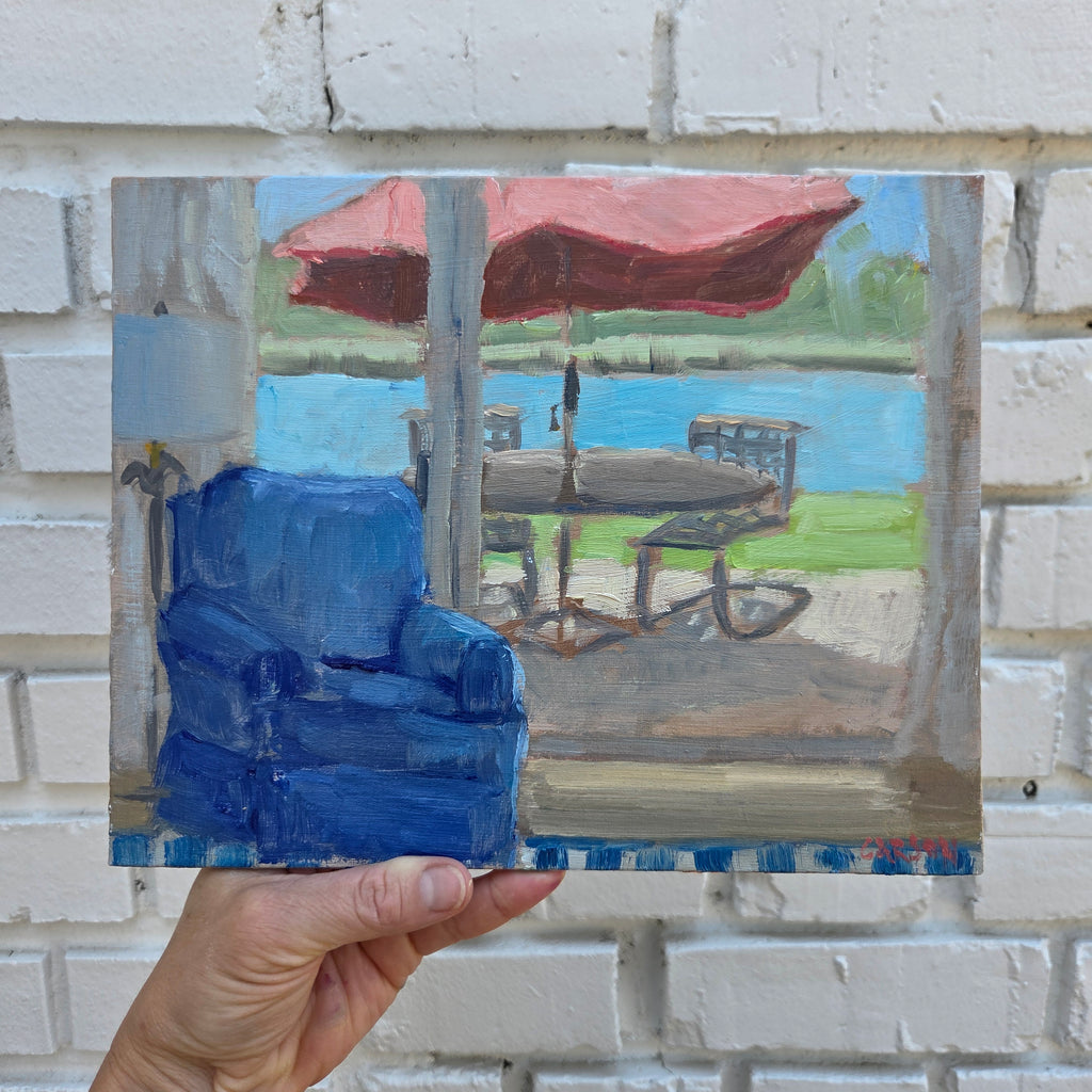 Looking Out From the Beach House | 8" h x 10" w - Liza Pruitt Art