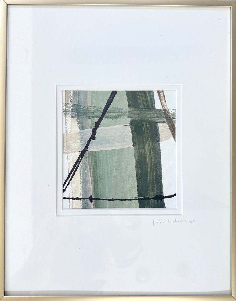 Mad For Plaid Sage II | 14" h x 11" w - Liza Pruitt Art