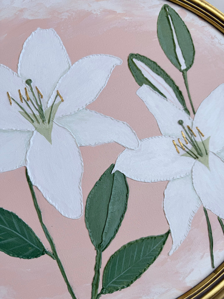 Oriental Lilies | 18.25" h x 22.25" w - Liza Pruitt Art