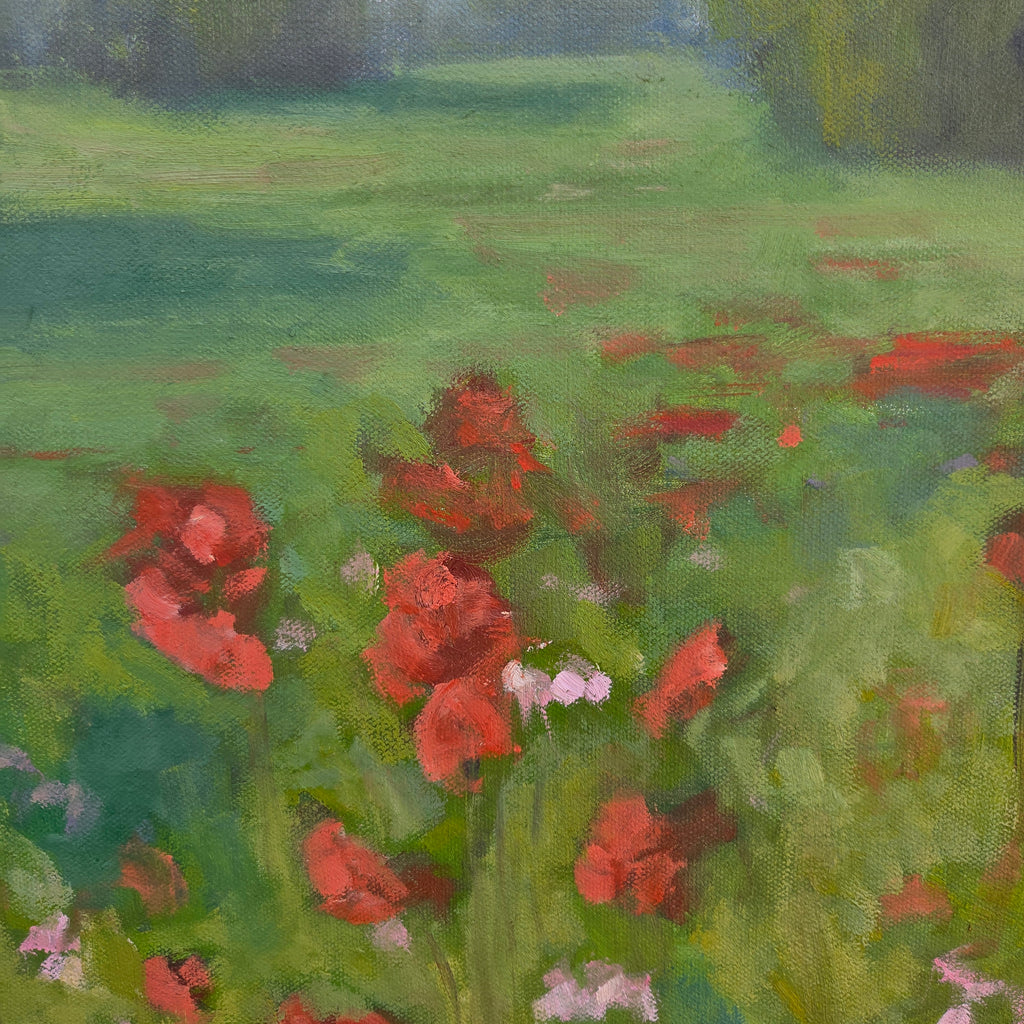 Poppy Field | 30" h x 30" w - Liza Pruitt Art