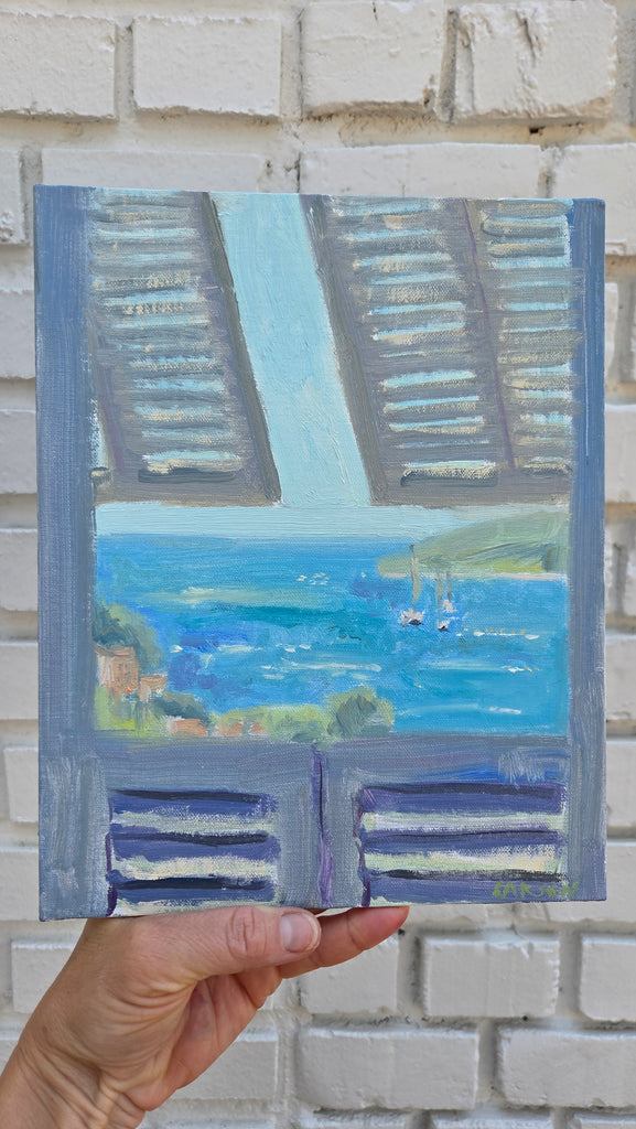 Villa View of the Mediterranean | 10" h x 8" w - Liza Pruitt Art