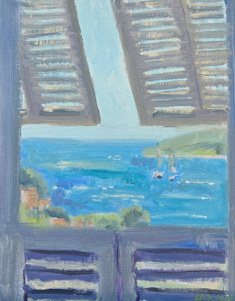 Villa View of the Mediterranean | 10" h x 8" w - Liza Pruitt Art