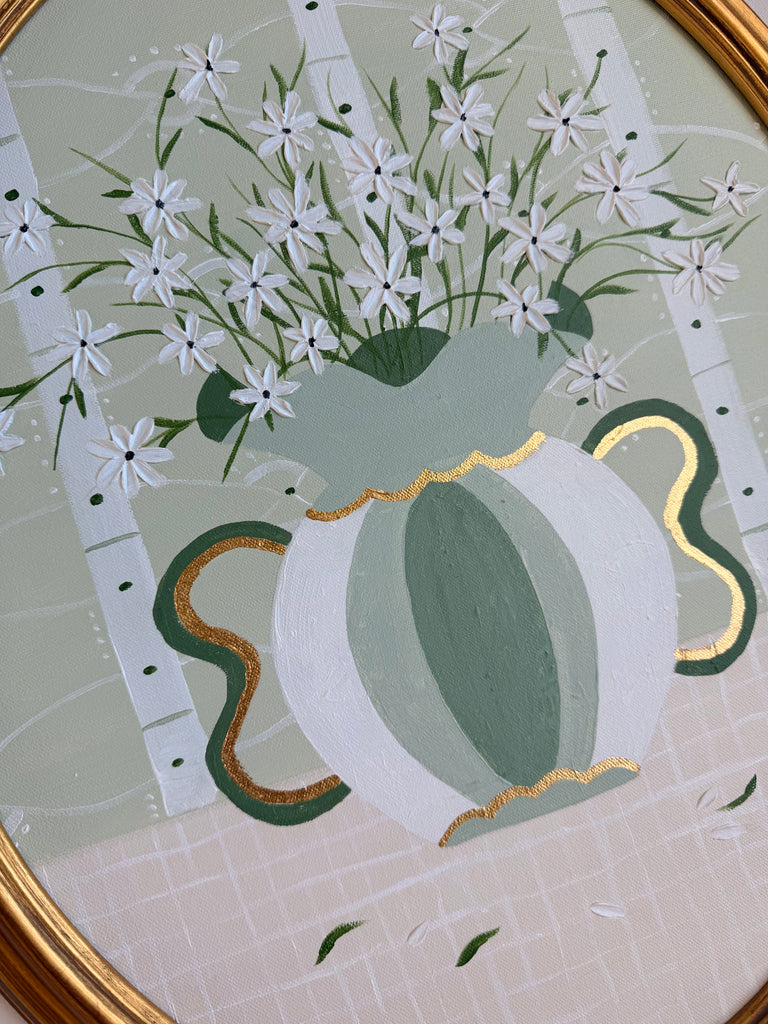 White Daisies | 18.25" h x 22.25" w - Liza Pruitt Art