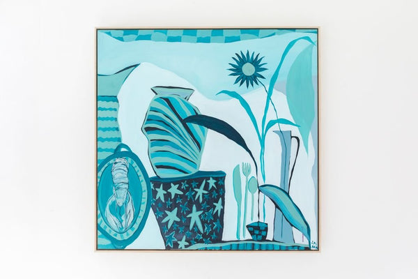 A Lobster For Dinner | 41” h x 41” w | Framed - Liza Pruitt