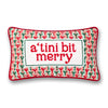 A Tini Bit Merry Needlepoint Pillow - Liza Pruitt