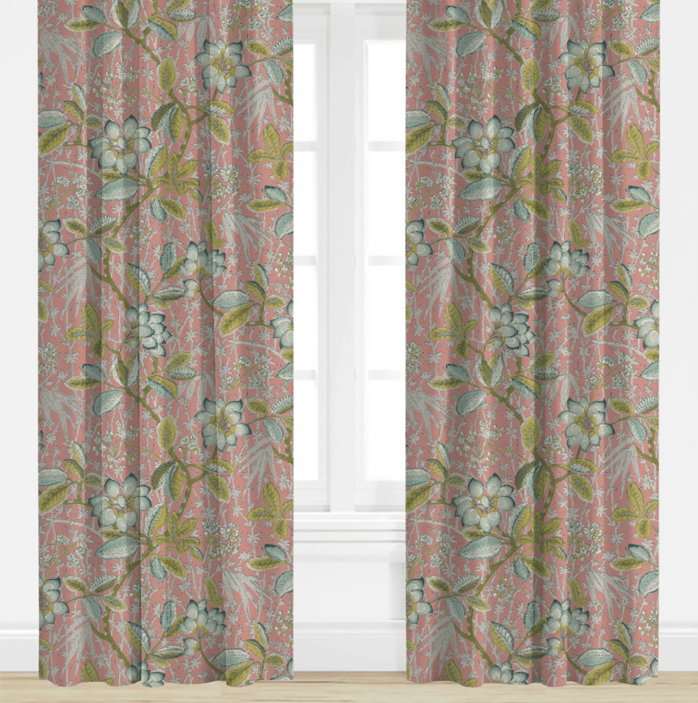 Abigail in Coral Drapery Panel - Liza Pruitt