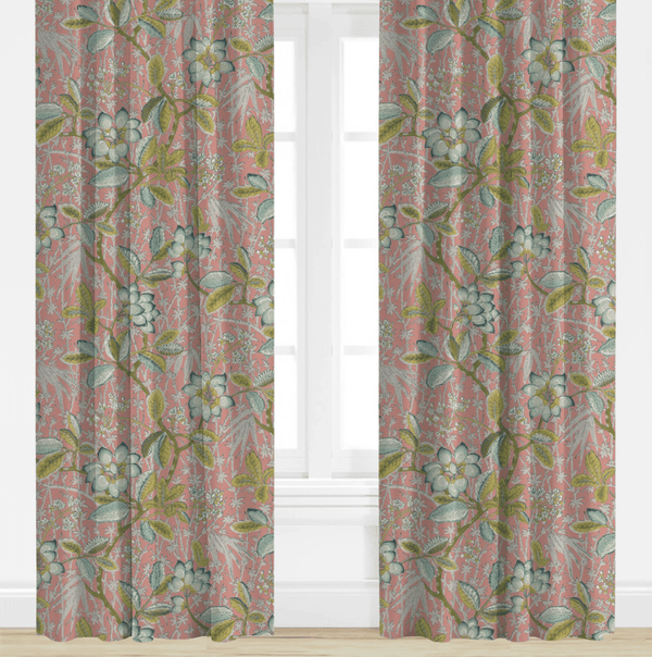 Abigail in Coral Drapery Panel - Liza Pruitt