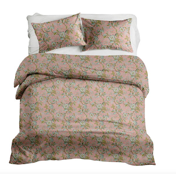 Abigail in Coral Duvet Cover - Liza Pruitt