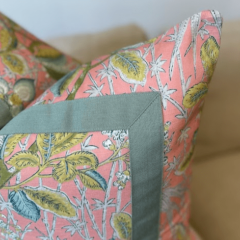 Abigail Pillow Cover in Coral - Liza Pruitt