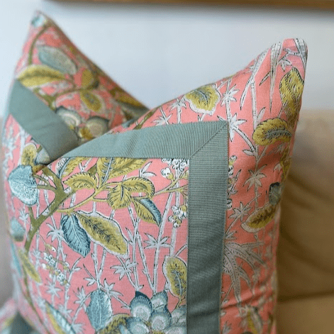 Abigail Pillow Cover in Coral - Liza Pruitt
