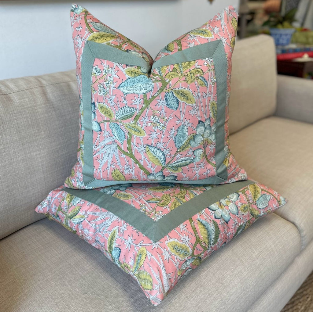 Abigail Pillow Cover in Coral - Liza Pruitt