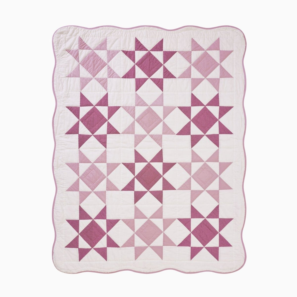 Abigail Pink Quilted Throw Blanket - Liza Pruitt