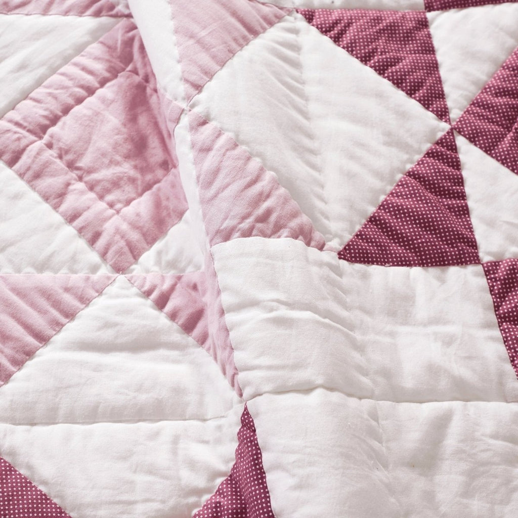 Abigail Pink Quilted Throw Blanket - Liza Pruitt