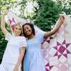 Abigail Pink Quilted Throw Blanket - Liza Pruitt
