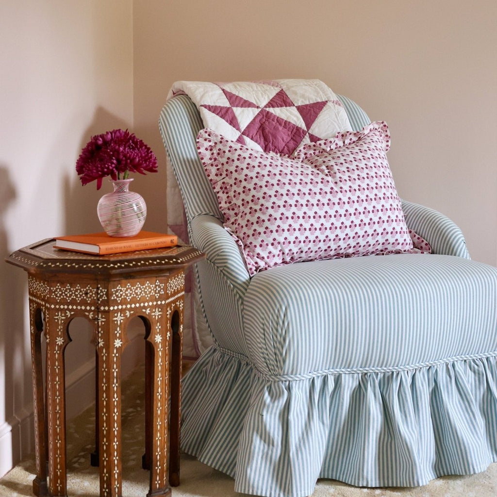 Abigail Pink Ruffled Lumbar Pillow - Liza Pruitt