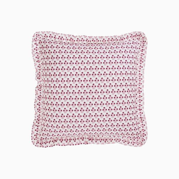 Abigail Pink Ruffled Throw Pillow - Liza Pruitt