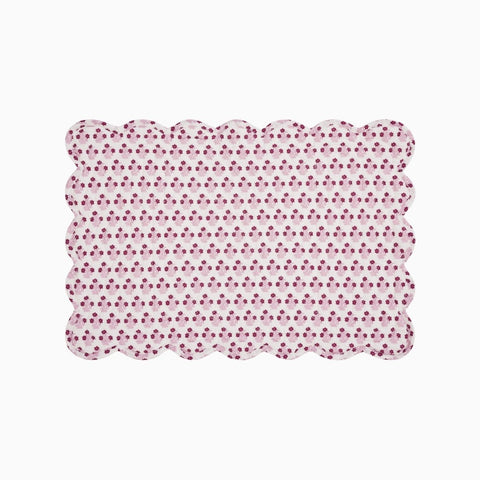 Abigail Pink Scalloped Quilted Placemat - Liza Pruitt